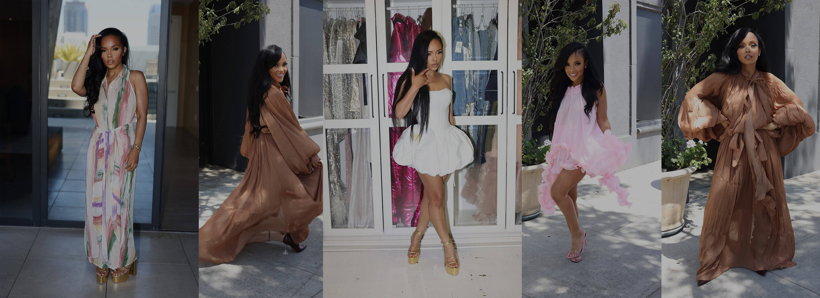 brown, pink, and white dresses featured by Nichole Lynel of "The Edit By Nichole Lynel".