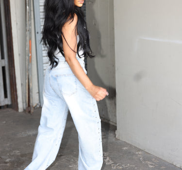 The Eyelet Wide-Leg Denim Jeans PRE ORDER SHIPS 9/10-9/20