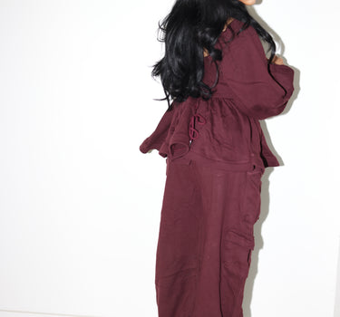 Wine & Dine Peplum Corset & Pant Set