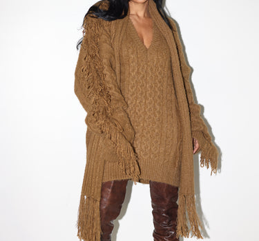 Fringe Benefits Sweater Dress